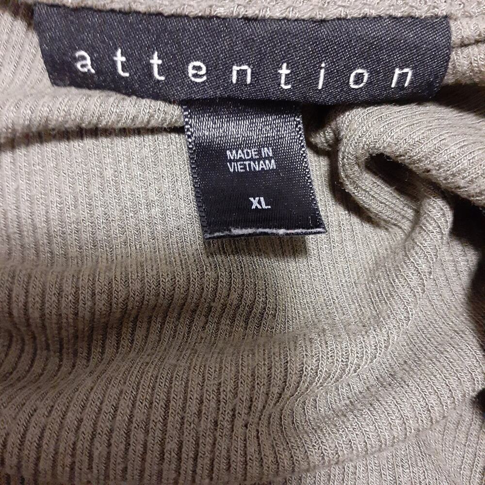 Attention Women's Olive Green XL Tank Top Rayon Spandex Scoop Neck - Picture 4 of 5